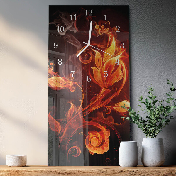 Orologio verticale Fiori astratti