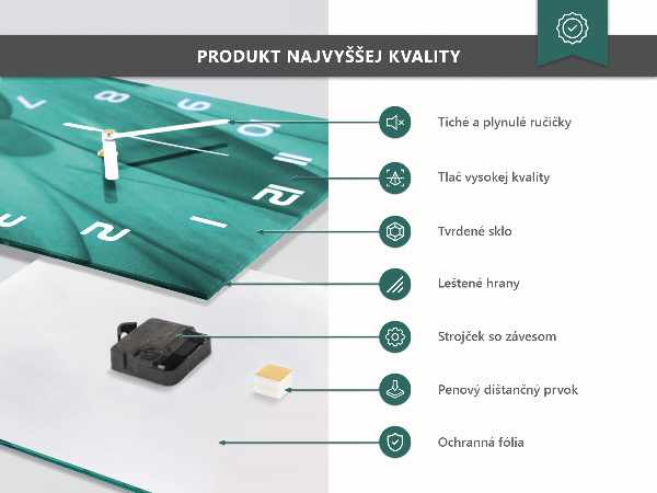 Orologio verticale Fiori astratti