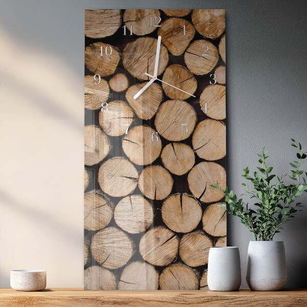 Orologio verticale Travi di legno