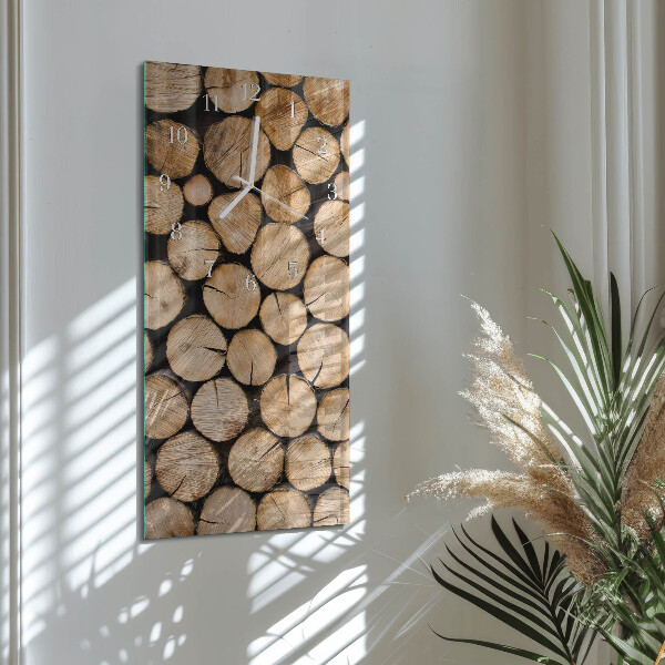 Orologio verticale Travi di legno