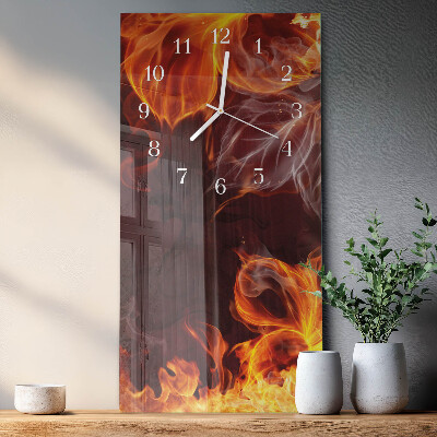 Orologio verticale Fiori di fuoco