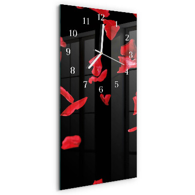 Orologio verticale Petali di rosa
