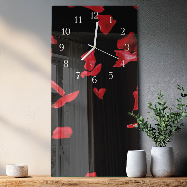 Orologio verticale Petali di rosa