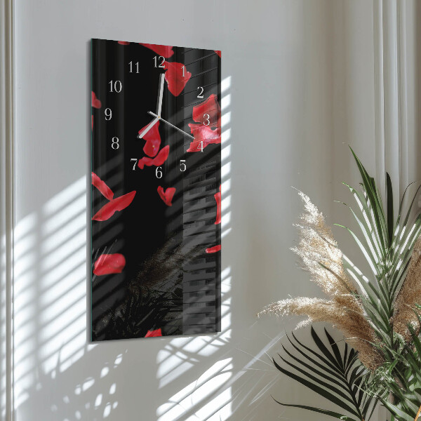 Orologio verticale Petali di rosa