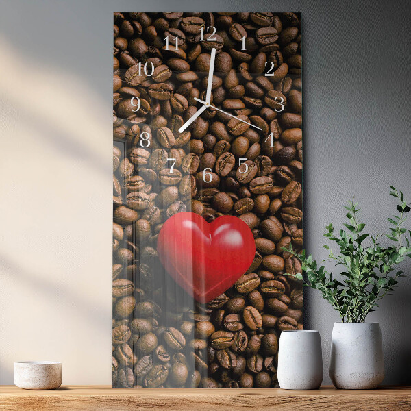 Orologio verticale chicchi di caffè
