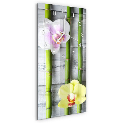 Orologio verticale Orchidea di bambù