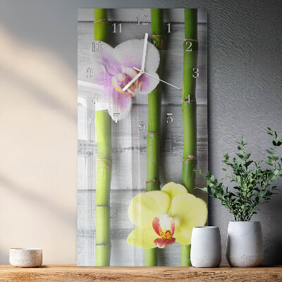 Orologio verticale Orchidea di bambù