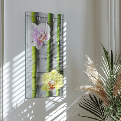 Orologio verticale Orchidea di bambù