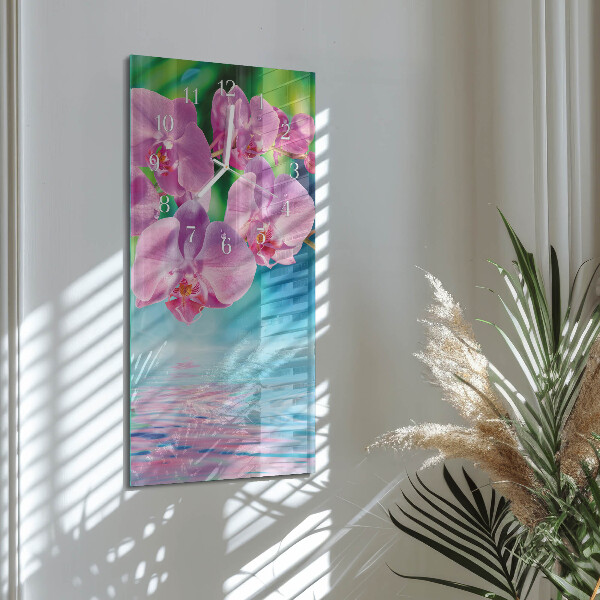 Orologio verticale Orchidee