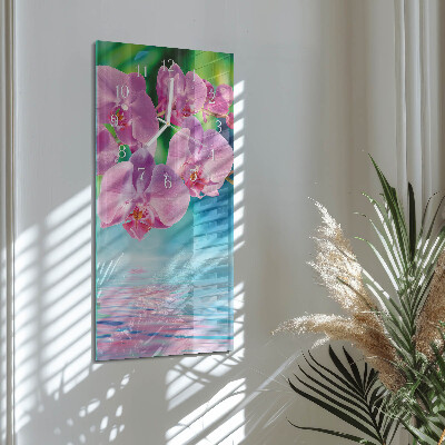 Orologio verticale Orchidee