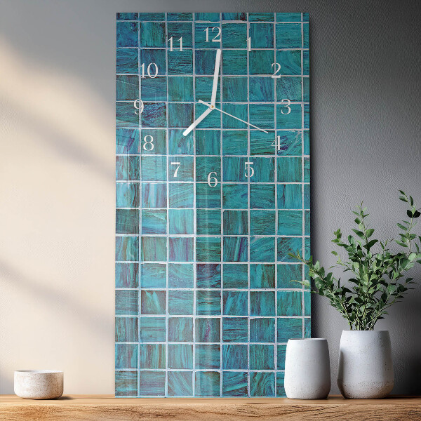 Orologio verticale Piastrelle Blu