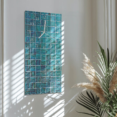 Orologio verticale Piastrelle Blu