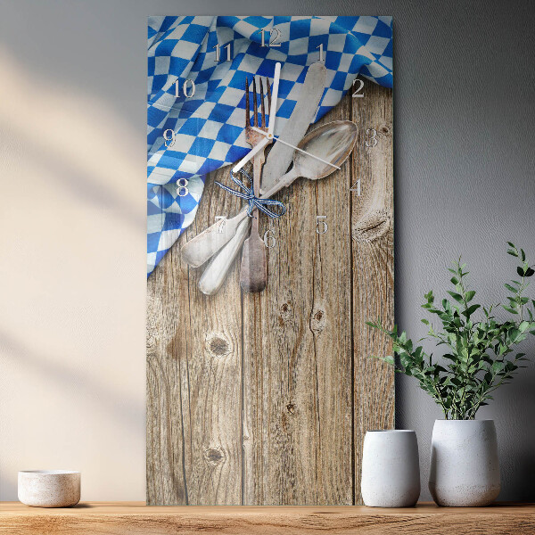 Orologio verticale Targa in legno bavarese