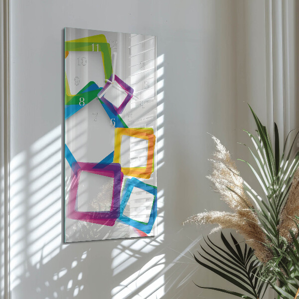 Orologio verticale rettangoli colorati