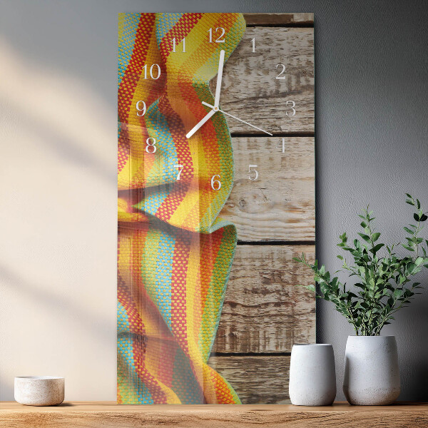 Orologio verticale Tessuto di legno