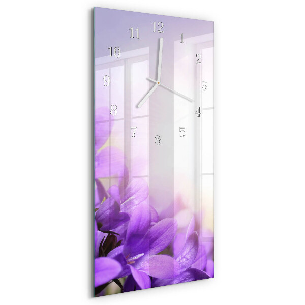 Orologio verticale Fiori viola