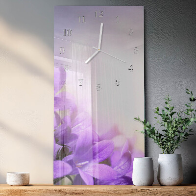 Orologio verticale Fiori viola