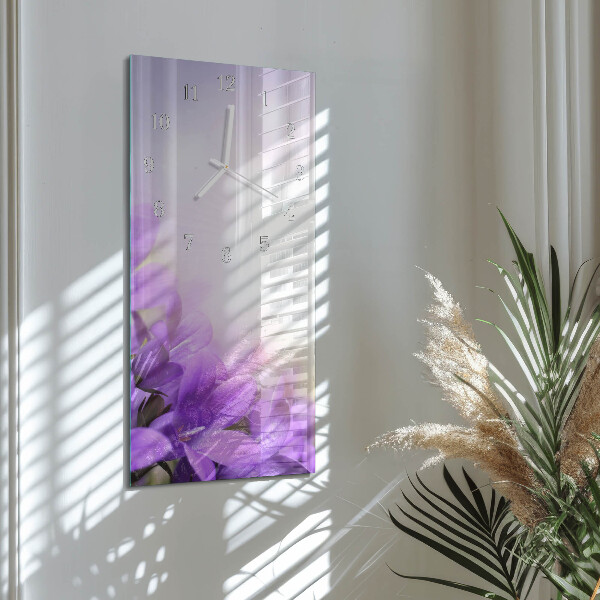Orologio verticale Fiori viola