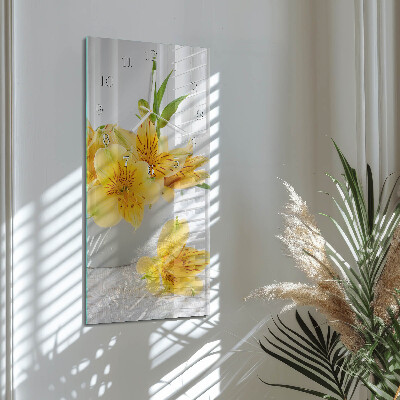Orologio verticale Fiori gialli