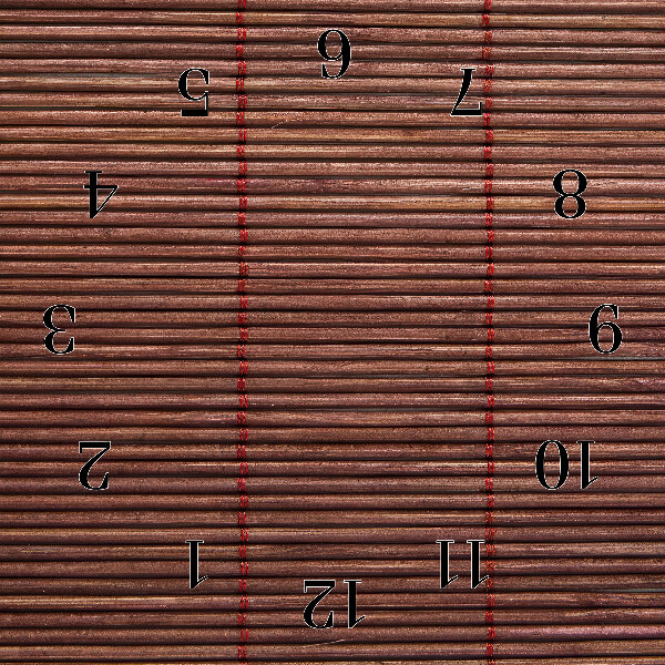 Orologio verticale Tende di bambù
