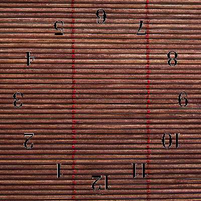 Orologio verticale Tende di bambù