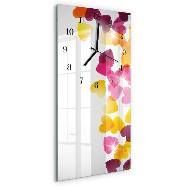 Orologio verticale Cuori colorati