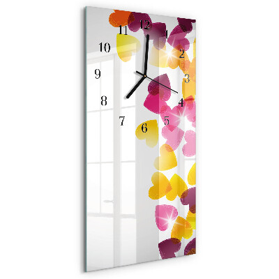 Orologio verticale Cuori colorati