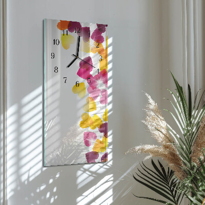 Orologio verticale Cuori colorati