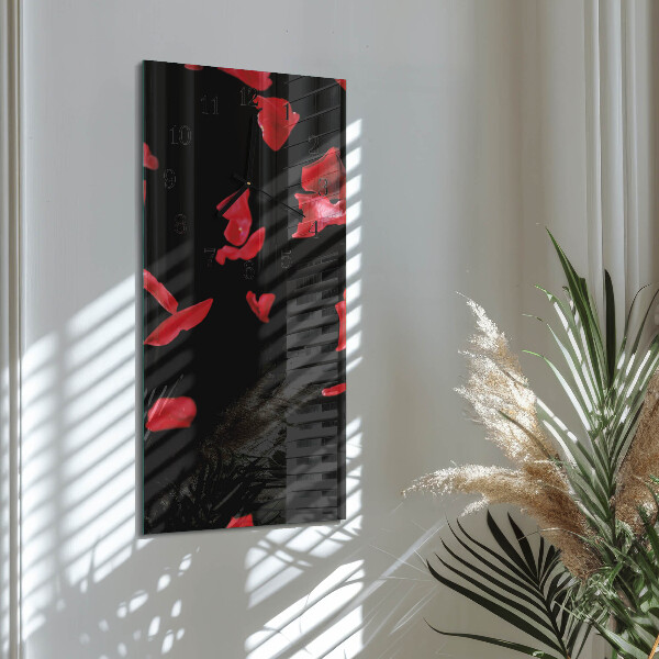 Orologio verticale Petali di rosa
