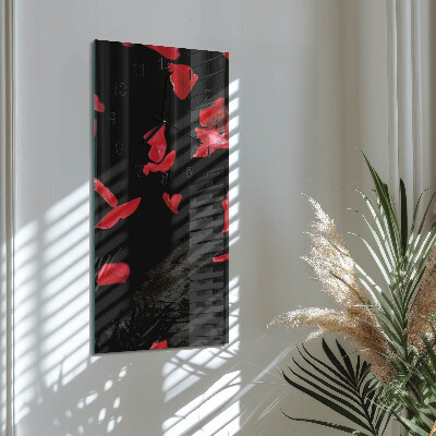 Orologio verticale Petali di rosa