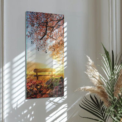Orologio verticale Panchina nel parco