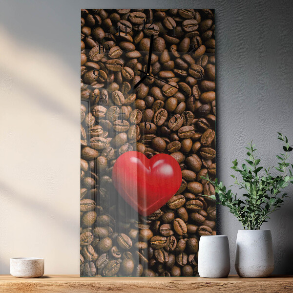 Orologio verticale chicchi di caffè