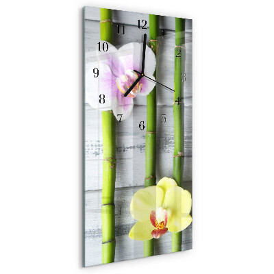 Orologio verticale Orchidea di bambù