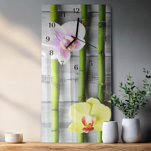 Orologio verticale Orchidea di bambù