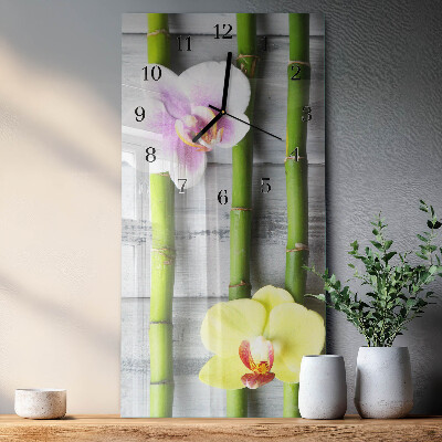Orologio verticale Orchidea di bambù