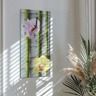 Orologio verticale Orchidea di bambù