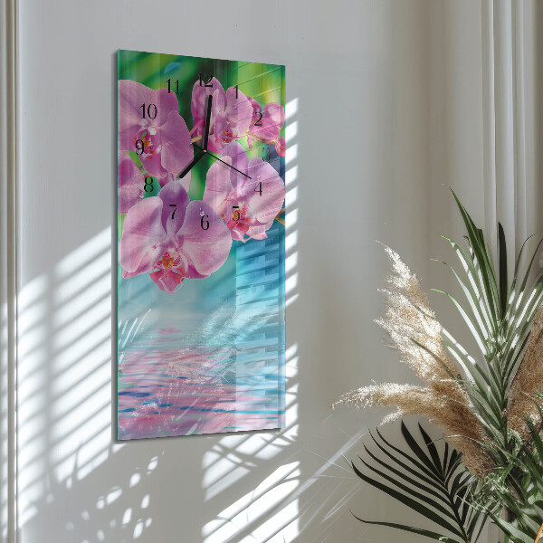Orologio verticale Orchidee