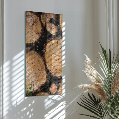 Orologio verticale Venature del legno