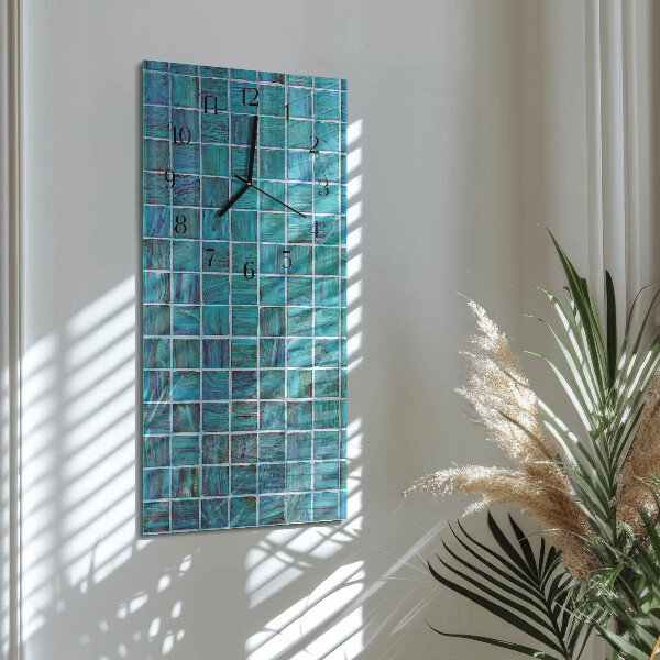 Orologio verticale Piastrelle Blu