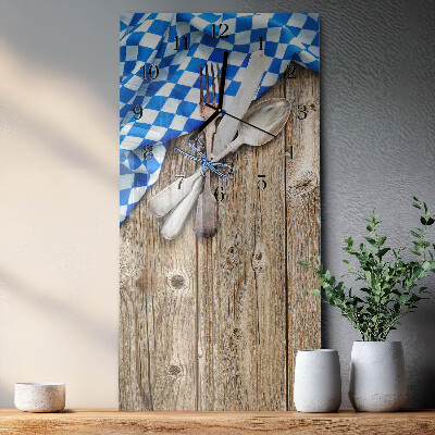 Orologio verticale Targa in legno bavarese