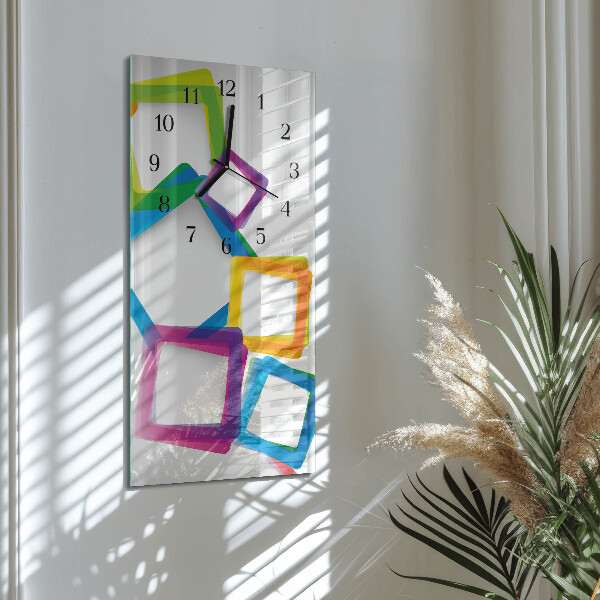 Orologio verticale rettangoli colorati