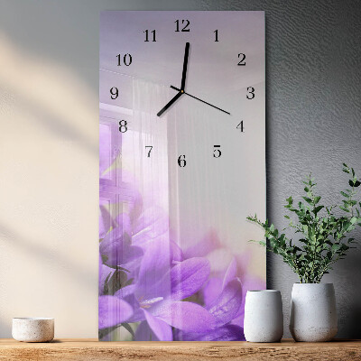 Orologio verticale Fiori viola
