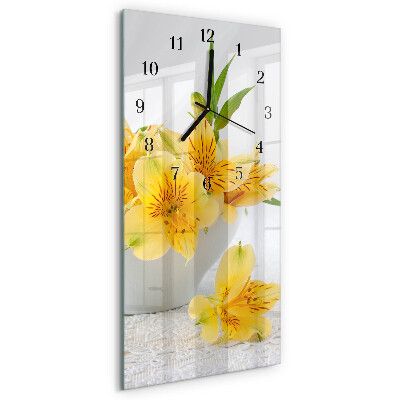 Orologio verticale Fiori gialli