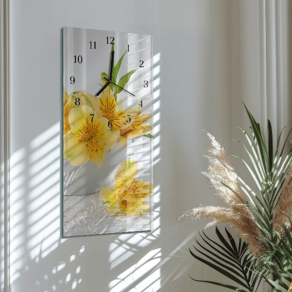 Orologio verticale Fiori gialli