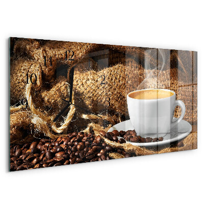 Orologio rettangolare chicchi di caffè