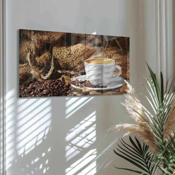 Orologio rettangolare chicchi di caffè