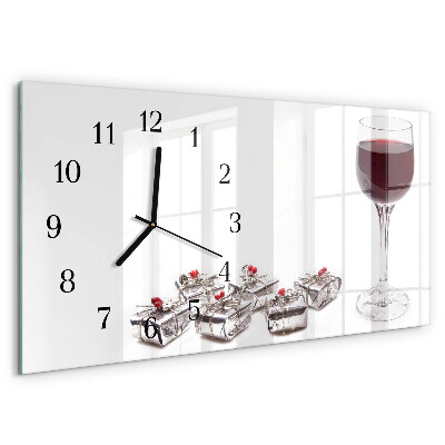 Orologio rettangolare Bicchiere da vino