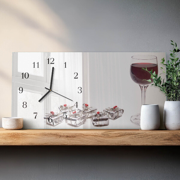 Orologio rettangolare Bicchiere da vino
