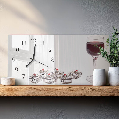 Orologio rettangolare Bicchiere da vino