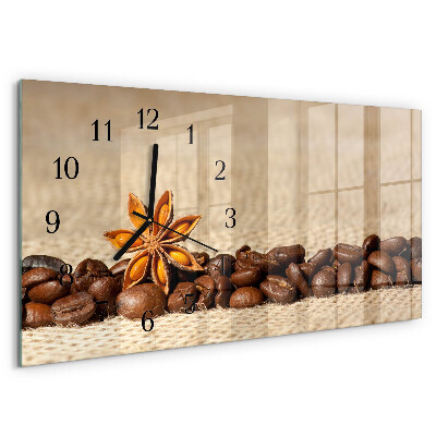 Orologio rettangolare chicchi di caffè